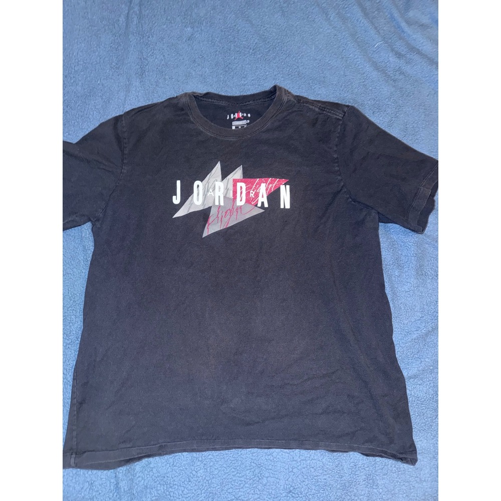 Jordan Flight Graphic T-Shirt Mens XL Black Short Sleeve Jumpman Logo Tee